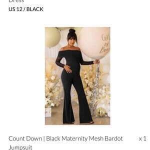 SOLD OUT: Maternity Club London black berdot jumpsuit
